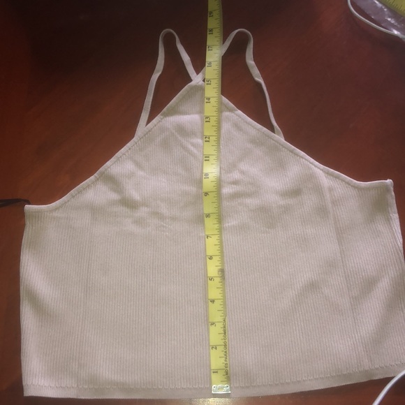 NWT H&M fifties crop top size XXl color - beige - Picture 12 of 16